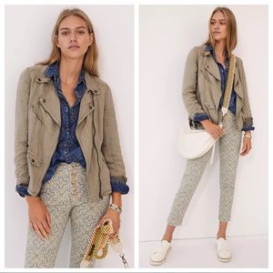 ✨HP✨ Anthropologie Marrakech Jamey Linen Moto Jacket - Sold Out Online Exclusive